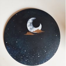 Obraz, obrazek okrągły "Księżycowa Noc"
