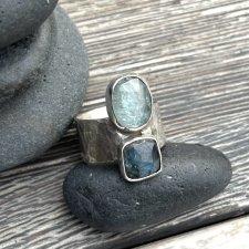 Kyanit i spokój błękitu - srebrny pierścionek
