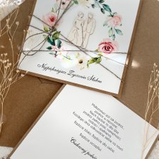 Wyjątkowa kartka ślubna z gotowymi życzeniami